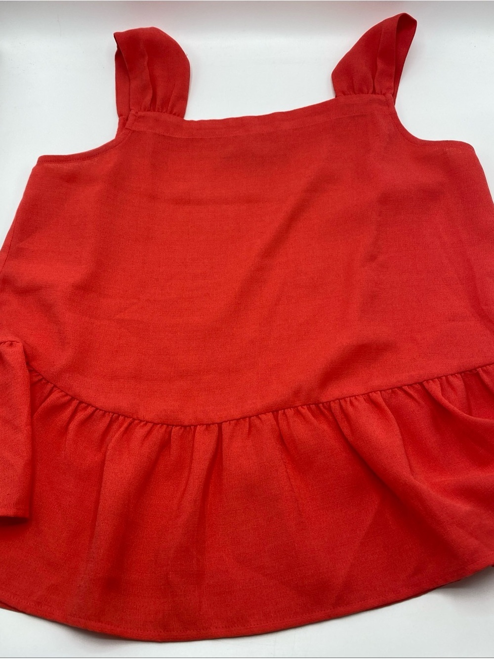 Peplum Tank Top Babydoll Wide Strap Shirt Blouse Petite Small Flowy Summer